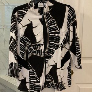 Chico's Black and White Patterned Jacket